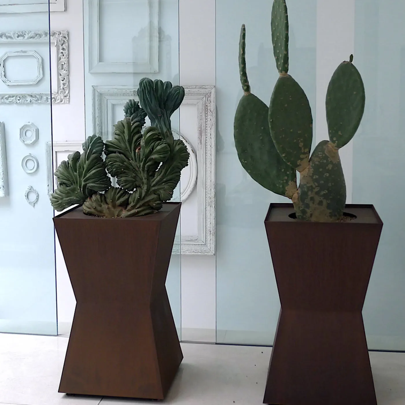 Marco Gaviraghi Calloni 5 Portavaso in acciaio corten> Cachepot E Portavasi