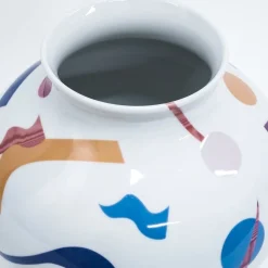 Grand Tour by Vito Nesta Alchimie vaso anfora in porcellana con decoro astratto h32cm><noscript><img width=