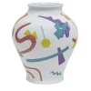 Grand Tour by Vito Nesta Alchimie vaso anfora in porcellana con decoro astratto h27cm> Anfore