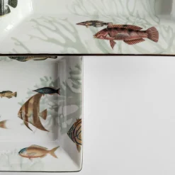 Grand Tour by Vito Nesta Amami Set di posacenere e videopoche in porcellana con pesci tropicali><noscript><img width=