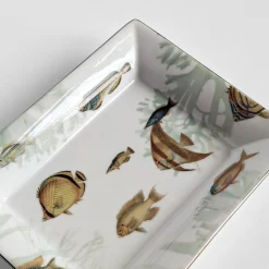 Grand Tour by Vito Nesta Amami Set di posacenere e videopoche in porcellana con pesci tropicali><noscript><img width=