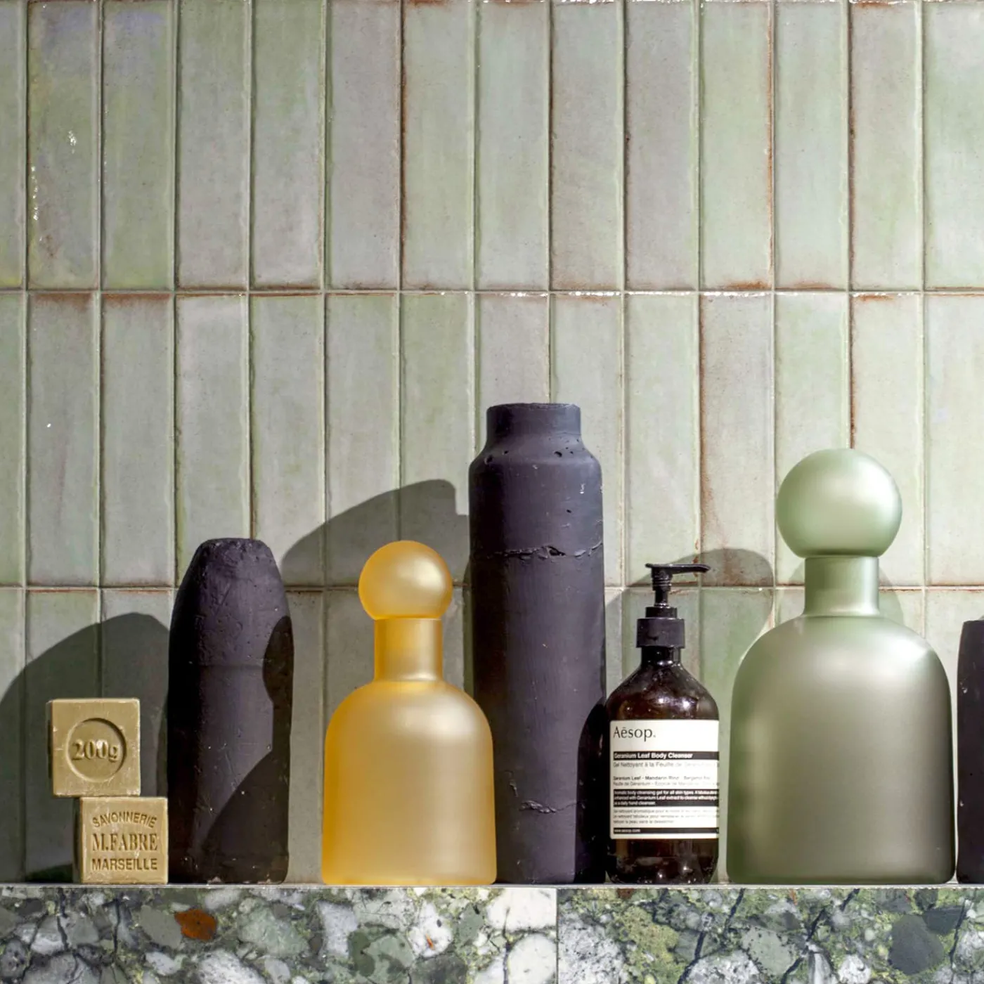 Morica Design Ampolla in vetro acidato color ambra> Bottiglie Decorative