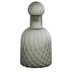 Morica Design Ampolla in vetro acidato color grigio effetto balloton> Bottiglie Decorative