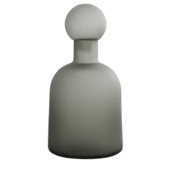 Morica Design Ampolla in vetro acidato color grigio> Bottiglie Decorative
