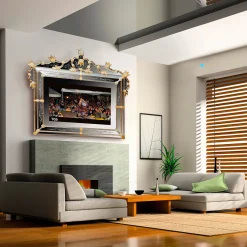 Fratelli Tosi Andrea Polo Specchio in vetro di Murano con TV> Specchi Da Parete