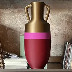Pop Pot Anfora Ottaviano XL Borgogna Fucsia e Bronzo> Anfore