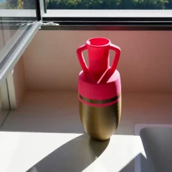 Pop Pot Anfora Ottaviano XL in bronzo e fucsia><noscript><img width=