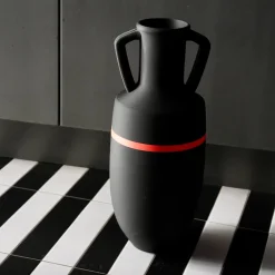 Pop Pot Anfora Ottaviano XL nera e arancione><noscript><img width=