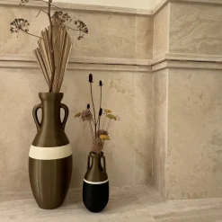 Pop Pot Anfora Teodosio XL in Nero Latte e Bronzo><noscript><img width=