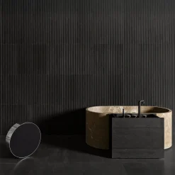 Luce Di Carrara Armadio in legno Passage e vasca ovale in marmo><noscript><img width=