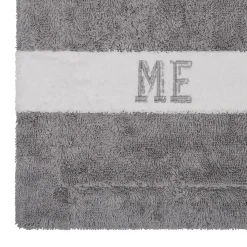 Verderoccia Asciugamano da bagno Pompidou in stile geometrico bianco e grigio> Biancheria Da Bagno