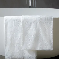 Rivolta Carmignani Asciugamano da bagno Shangri-La Jacquard bianco> Biancheria Da Bagno