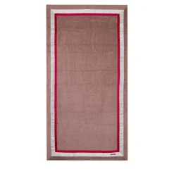 Alessandro Di Marco Asciugamano da spiaggia grigio tortora e rosso> Biancheria Da Bagno