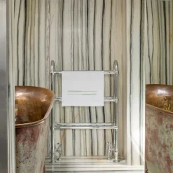 Verderoccia Asciugamano LIFE in Lino Toni di Bianco e Verde> Biancheria Da Bagno