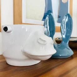 Freaklab Asino Contenitore grande blu e bianco con coperchio><noscript><img width=