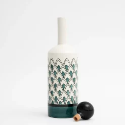 Lab Design Bottiglia decorativa Gemini verde con coperchio> Bottiglie Decorative
