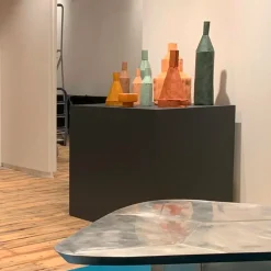 Paola Paronetto Bottiglia Decorativa Liscia E2/Verde azzurro scuro><noscript><img width=