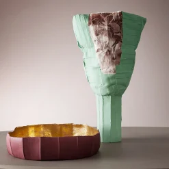 Paola Paronetto Bowl Ninfea Low Corteccia C9/Bordeaux e oro><noscript><img width=