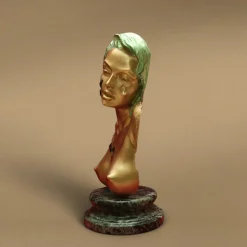 Fonderia Artistica Ruocco Busto Femminile in Bronzo con Pietre> Sculture Decorative