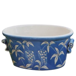 Ceramiche Ceccarelli Cachepot ovale blu Devonshire> Cachepot E Portavasi