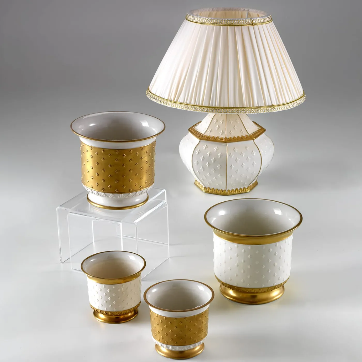 Cattin Porcellane Cachepot piccolo Giglio> Cachepot E Portavasi