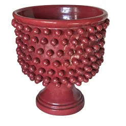 Ceramiche Ceccarelli Cachepot rosso strutturato> Cachepot E Portavasi