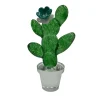 Fornace Mian Cactus di vetro con fiore blu> Statuine