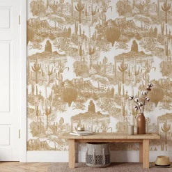 Wallpapers4Beginners Cactus Paesaggio Boho Carta da parati><noscript><img width=