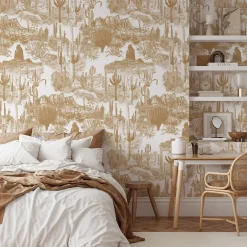 Wallpapers4Beginners Cactus Paesaggio Boho Carta da parati><noscript><img width=