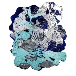 altreforme Caelum Contingo Blu Di Prussia Scultura da parete di Matteo Cibic> Sculture Da Parete