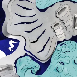 altreforme Caelum Contingo Blu Di Prussia Scultura da parete di Matteo Cibic><noscript><img width=