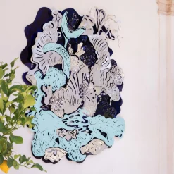 altreforme Caelum Contingo Blu Di Prussia Scultura da parete di Matteo Cibic><noscript><img width=