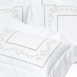 Verderoccia Camicie da letto Roma White & Silver Olive> Biancheria Da Letto