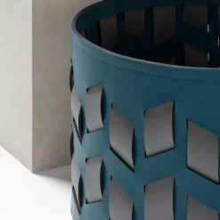 Rudi Cancun N. 9 Cestino rotondo blu petrolio> Ceste