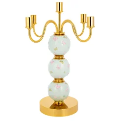 Villari CANDELABRO A FARFALLA 5 BRACCI - AZZURRO><noscript><img width=