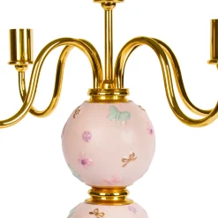 Villari CANDELABRO A FARFALLA 5 BRACCI - ROSA><noscript><img width=