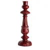 Fratelli Bevilacqua Candelabro Barocco in Ceramica Bordeaux> Candelieri E Portacandele