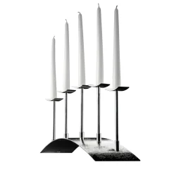 Zanetto Candelabro d'argento Sighs> Candelieri E Portacandele