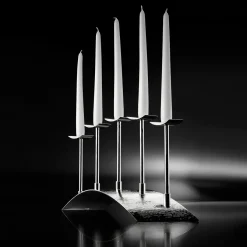 Zanetto Candelabro d'argento Sighs> Candelieri E Portacandele
