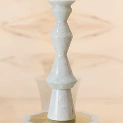 Fuda Candelabro Oreadi Dionisio in Marmo Bianco di Rotella> Candelieri E Portacandele