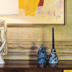 Carola fra i Trulli Candeliere in ceramica blu con 4 candele profumate><noscript><img width=