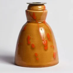 Carola fra i Trulli Candeliere in ceramica caramello con 4 candele profumate> Candelieri E Portacandele