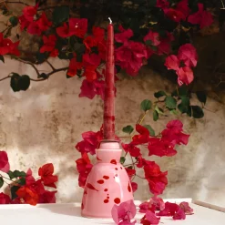 Carola fra i Trulli Candeliere in ceramica fucsia con 4 candele profumate><noscript><img width=