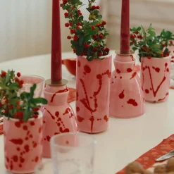 Carola fra i Trulli Candeliere in ceramica fucsia con 4 candele profumate><noscript><img width=