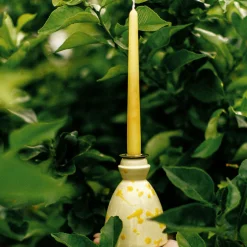 Carola fra i Trulli Candeliere in ceramica gialla con 4 candele profumate><noscript><img width=