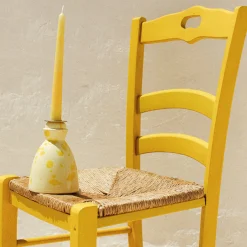 Carola fra i Trulli Candeliere in ceramica gialla con 4 candele profumate><noscript><img width=