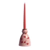 Carola fra i Trulli Candeliere in ceramica rosa con 4 candele profumate> Candelieri E Portacandele