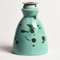 Carola fra i Trulli Candeliere in ceramica verde con 4 candele profumate> Candelieri E Portacandele