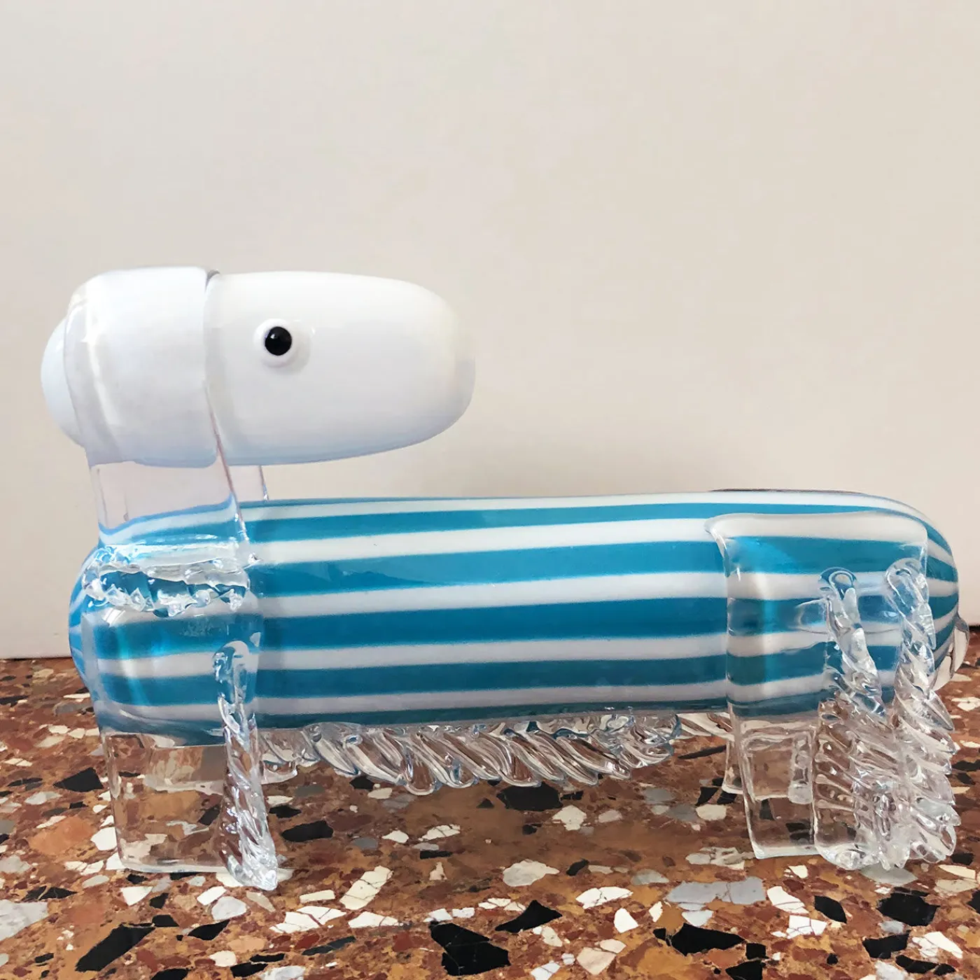 Venice Factory Cane a strisce scultura in vetro veneziano di Eliana Gerotto> Statuine