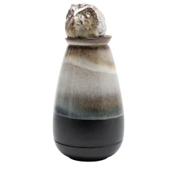 Amaaro Canopo Civetta Vaso bianco e nero> Vasi Figurativi